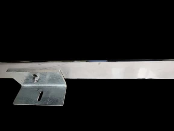Straight steel profile with an angled mounting bracket